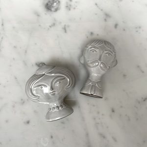 NEW Jonathan Adler Man and Woman Utopia Collection Salt and Pepper Shakers.